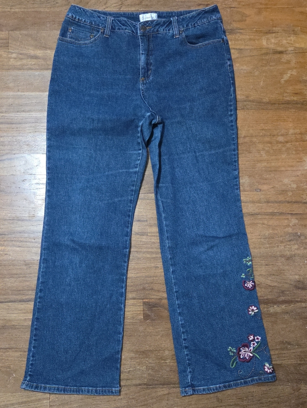 Chadwicks Floral Embroidered Jeans